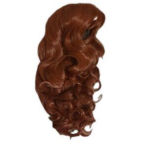 Crying Lin New Long Wavy Curly Bangs Red Brown Wig 18”
